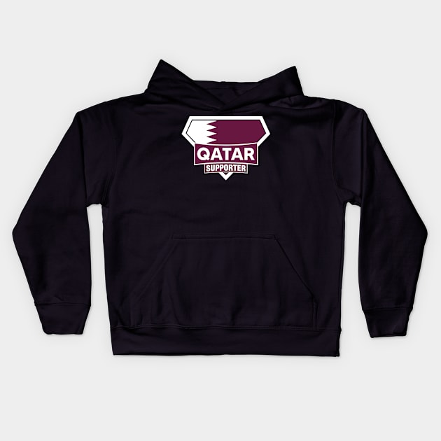 Qatar Super Flag Supporter Kids Hoodie by ASUPERSTORE